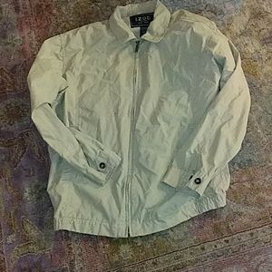 Izod vintage mens khaki jacket windbreaker L